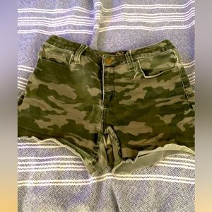 Women’s camo jean shorts
